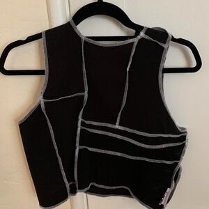 maddy page knitwear - black and white crop top